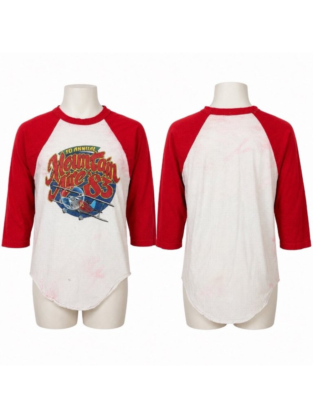 Vintage 1983 Mountain Aire Festival Raglan Shirt Tom Petty Stray Cats 80s S